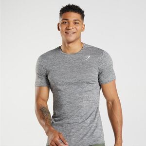 Gymshark ARRIVAL MARL T-SHIRT Silhouette Grey/Grey Marl NWT in Packaging